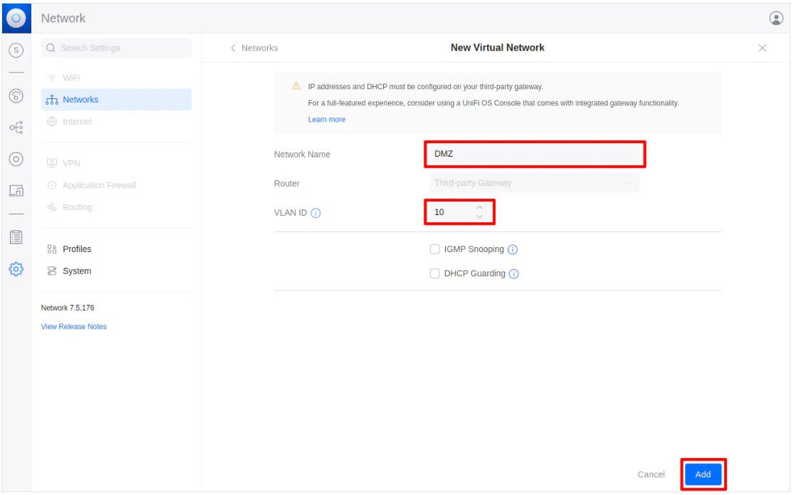 Configurar VLAN em Switch UniFi