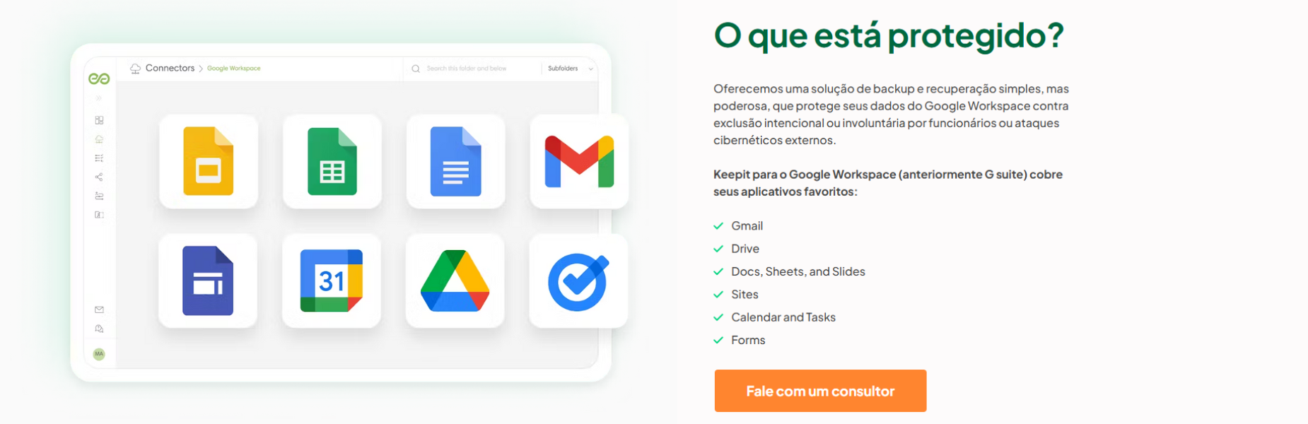 Keepit Backup para Google Workspace