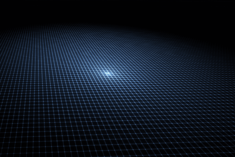 imagem ilustrativa com fundo preto e grade azul em perspectiva, simbolizando alta tecnologia e conectividade. A imagem ilustra o artigo sobre alta disponibilidade e failover com pfSense, destacando a estabilidade e redundância em soluções de rede.